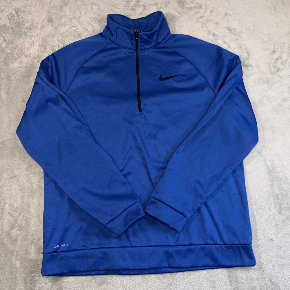 Men's Nike Blue 1/4 Zip Pullover Sweater XL